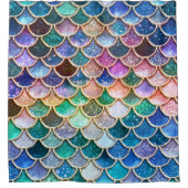 春マーメイドグリッターはかりで測 – マーメイドスケール シャワーカーテン (正面)