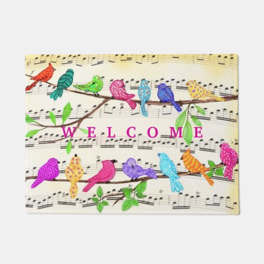 春ミュージカル鳥類型鳥 ドアマット (正面)