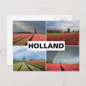 春ミルコラージュのオランダ付きはがき ポストカード (正面/裏面)