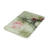春ミントピンクフローラパリフランスのエッフェルタワー バスマット (アングル)