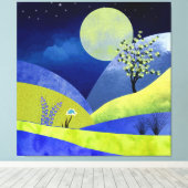 春ムーンライズ キャンバスプリント (インサイチュ (ウッドフロア))