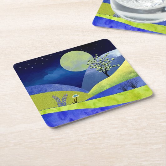 春ムーンライズ スクエアペーパーコースター (アングル)
