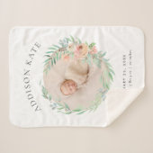 春メドウフローラベビー写真誕生の状態 シェルパブランケット (正面(横))