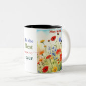 春メドウワイルドフラワーズマザーズデイマグ ツートーンマグカップ (正面右)