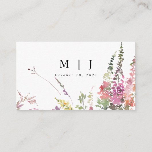 春メドウワイルドフラワー結婚ズ詳細 エンクロージャーカード (裏面)