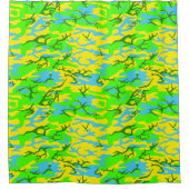 春メドウ迷彩柄 シャワーカーテン (正面)