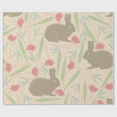 春メドーバニーラッピング紙 ラッピングペーパー (フラット)