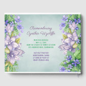 春メモリアルサービス薄紫フローラあなたの写真 ゲストブック (裏面)