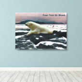 春メルトポーラベア キャンバスプリント (インサイチュ (ウッドフロア))