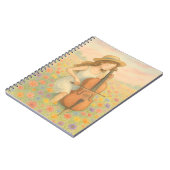 春メロディ – 花畑のチェロと女の子🌸 ノートブック (左側)