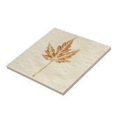 春メープルリーフ自然プリントタイル タイル (側面)