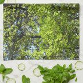 春メープル葉自然 キッチンタオル (折り畳み)