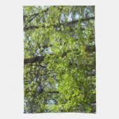 春メープル葉自然 キッチンタオル (縦)