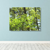 春メープル葉自然 キャンバスプリント (インサイチュ (ウッドフロア))