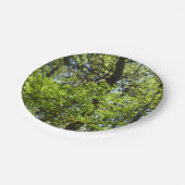 春メープル葉自然 ペーパープレート (アングル)