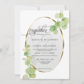 春モダンのユーカリプトゥスベアフットブライド™ 招待状 (正面)