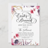 春モダンキュートフローライースターブランチ 招待状 (正面)