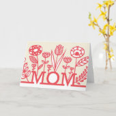 春モダンフローラマザーズデイカード カード (黄色い花)