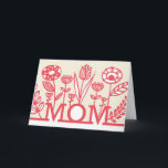 春モダンフローラマザーズデイカード カード<br><div class="desc">Mother's Day CardモダンはWRKDesignsによるグラフィックフローラデザインを搭載。</div>
