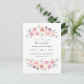 春モダンフローラママは赤ちゃんシャワー インビテーションポストカード (スタンド正面)