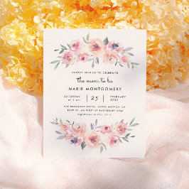 春モダンフローラママは赤ちゃんシャワー インビテーションポストカード