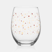 春モダンワイルドフラワーデイジーフラワーガーデン ステムなしワイングラス (裏面)