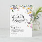 春モダンワイルドフラワーフローライースターブランチ 招待状 (スタンド正面)
