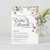 春モダンワイルドフラワーフローライースターブランチ 招待状 (スタンド正面)
