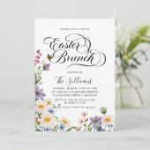 春モダンワイルドフラワーフローライースターブランチ 招待状 (スタンド正面)