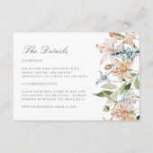 春モダン水彩フローラ結婚詳細 エンクロージャーカード (正面)