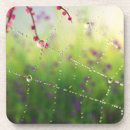 春モーニングコルクコースターの宝石 コースター (正面)