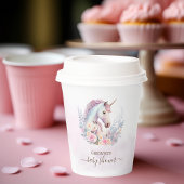 春ユニコーン水彩赤ちゃんシャワー 紙コップ