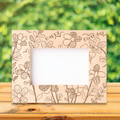 春ユニークドーお洒落ルフラワーズ誕生日 レーザー彫刻フレーム