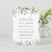 春ユーカリシンプルグリー結婚ズ 招待状 (スタンド正面)