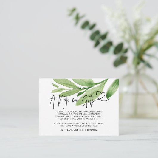 春ユーカリ願いの贈り物のメモ エンクロージャーカード (スタンド正面)