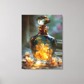 春ライトのボトル- 白熱［赤熱］光を放つフローラ香水 キャンバスプリント (正面)