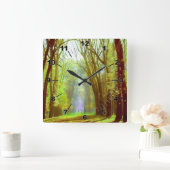 春ライトウォールクロック スクエア壁時計 (ホーム)