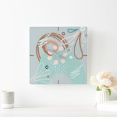 春ライトフラワー抽象芸術 スクエア壁時計 (ホーム)