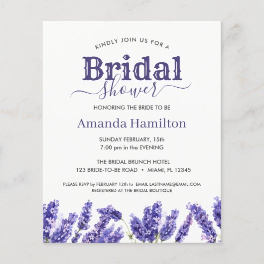 春ラスティックフローララベンダーブライダルシャワー (正面)