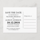 春ラッシュ |ピンクの花WEDDING日付を保存 案内ポストカード (裏面)