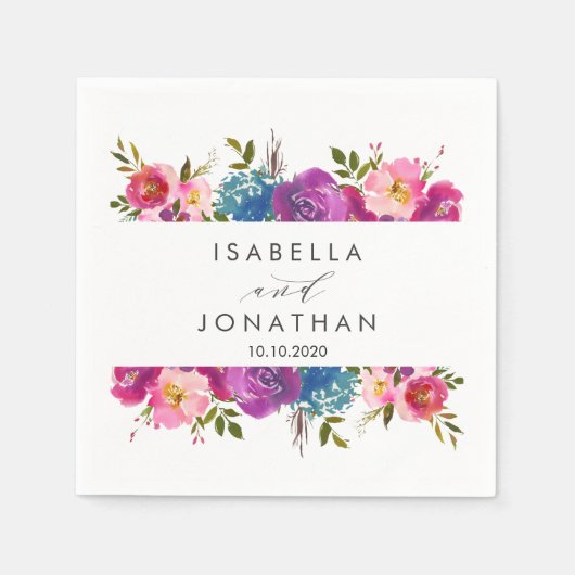春ラッシュ |花枠結婚のカスタム スタンダードカクテルナプキン (正面)