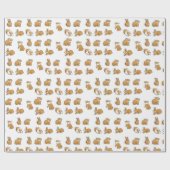 春ラビットイースターバニーラッピング紙 ラッピングペーパー (フラット)