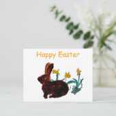 春ラビットダフォディルアート シーズンポストカード (スタンド正面)