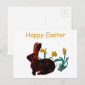 春ラビットダフォディルアート シーズンポストカード (正面/裏面)