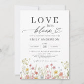 春ラブ開花ワイルドフラワーブライダルシャワー 招待状 (正面)