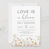春ラブ開花ワイルドフラワーブライダルシャワー 招待状 (正面)