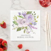 春ラベンダーフローラシャワー紙ナプキンス スタンダードランチョンナプキン (インサイチュ)