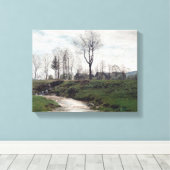 春ランドスケープとクリークフランチェクカバン キャンバスプリント (インサイチュ (ウッドフロア))