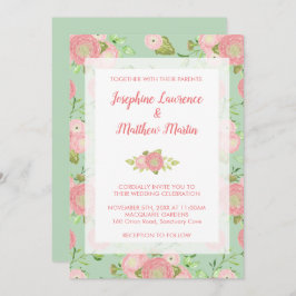 春ランヌカルスフローラミント結婚式招待状 招待状
