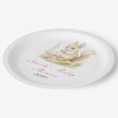春リスの赤ちゃんシャワー ペーパープレート (アングル)